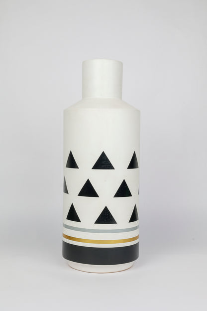 WHITE TRIANGLE VASE