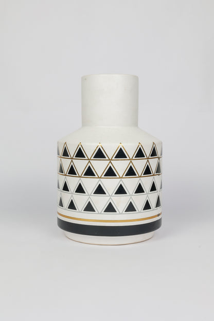 WHITE TRIANGLE VASE