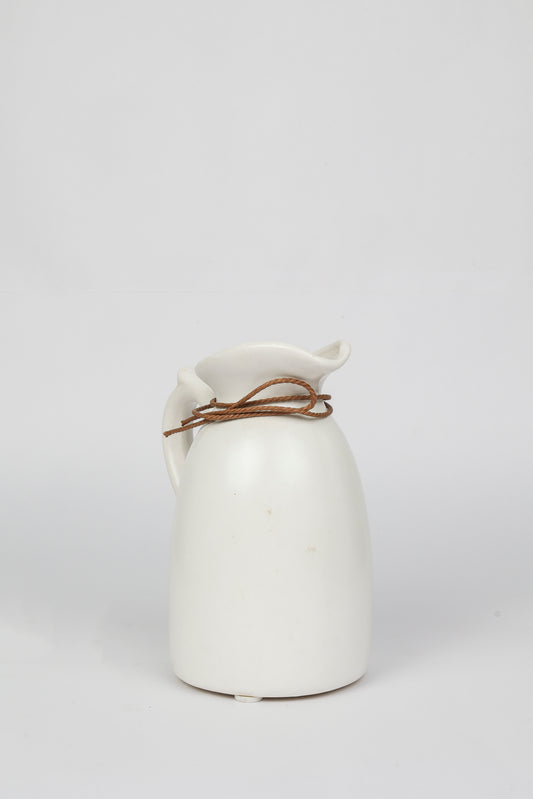 ROPE NECK VASE - WHITE