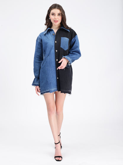 Denim Shirt Dress for Women