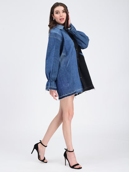 Denim Shirt Dress for Women