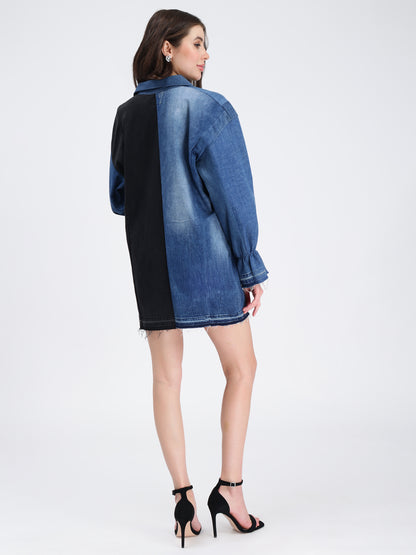 Denim Shirt Dress for Women