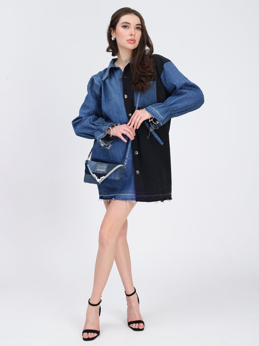 Denim Shirt Dress for Women