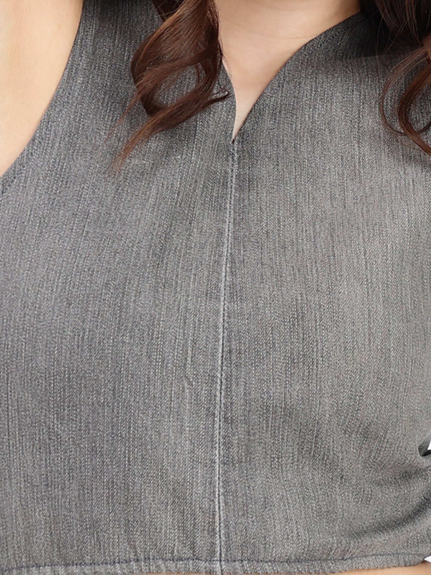 Grey Denim Top for Women