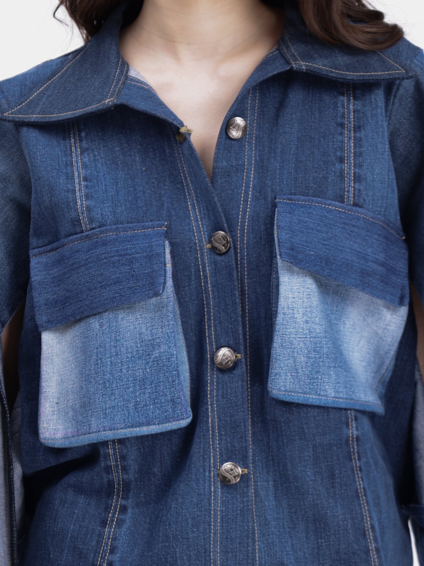 Capesleeve Denim Jacket For Women