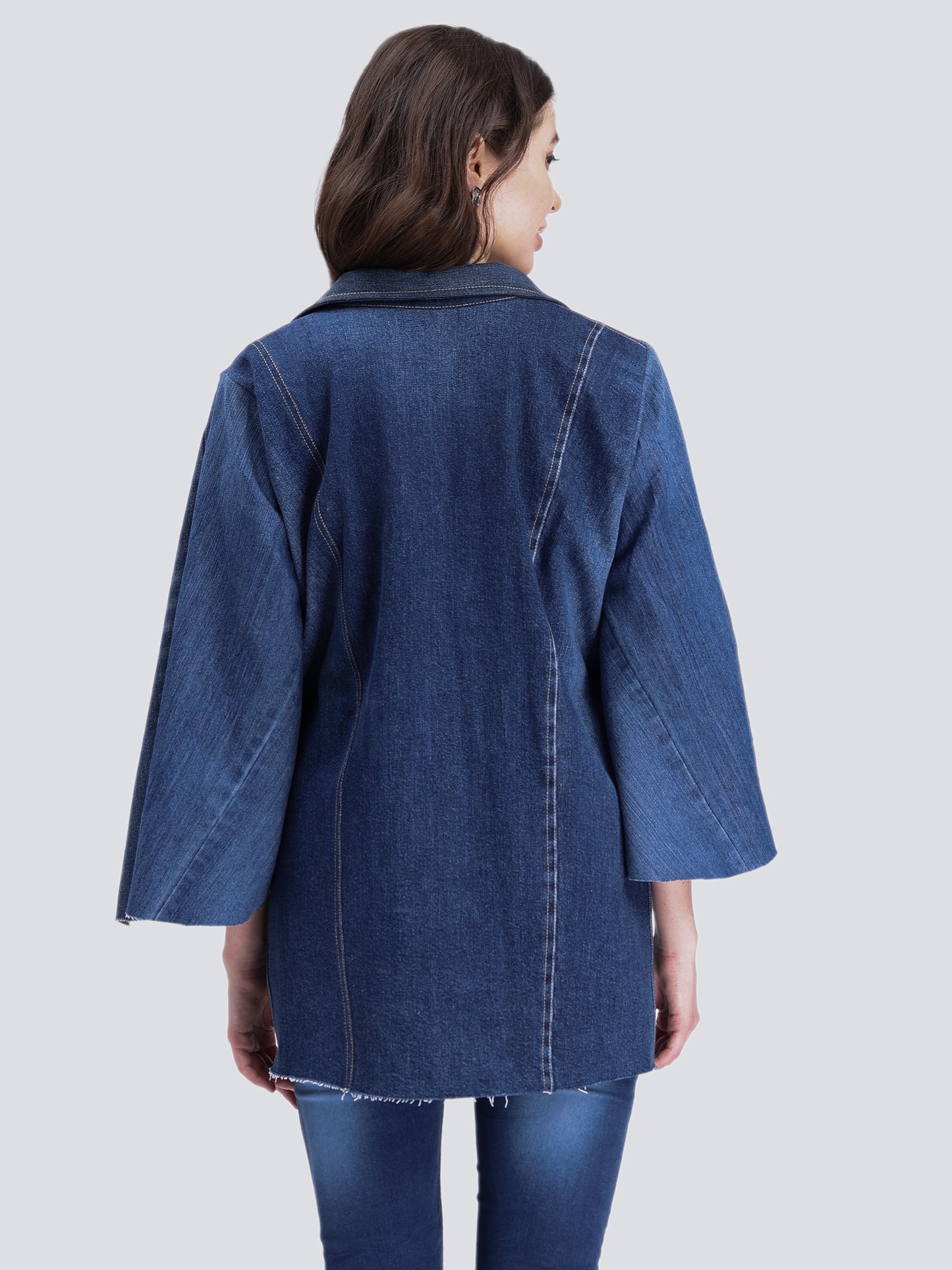 Capesleeve Denim Jacket For Women