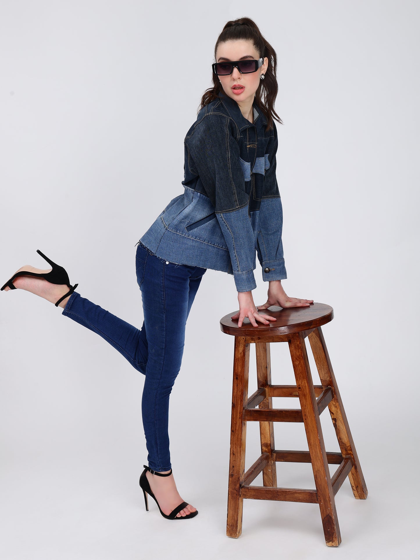 Double Shade Denim Jacket For Women