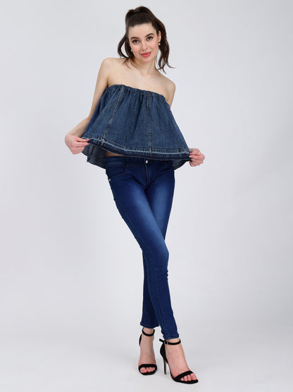 Tube Denim Top