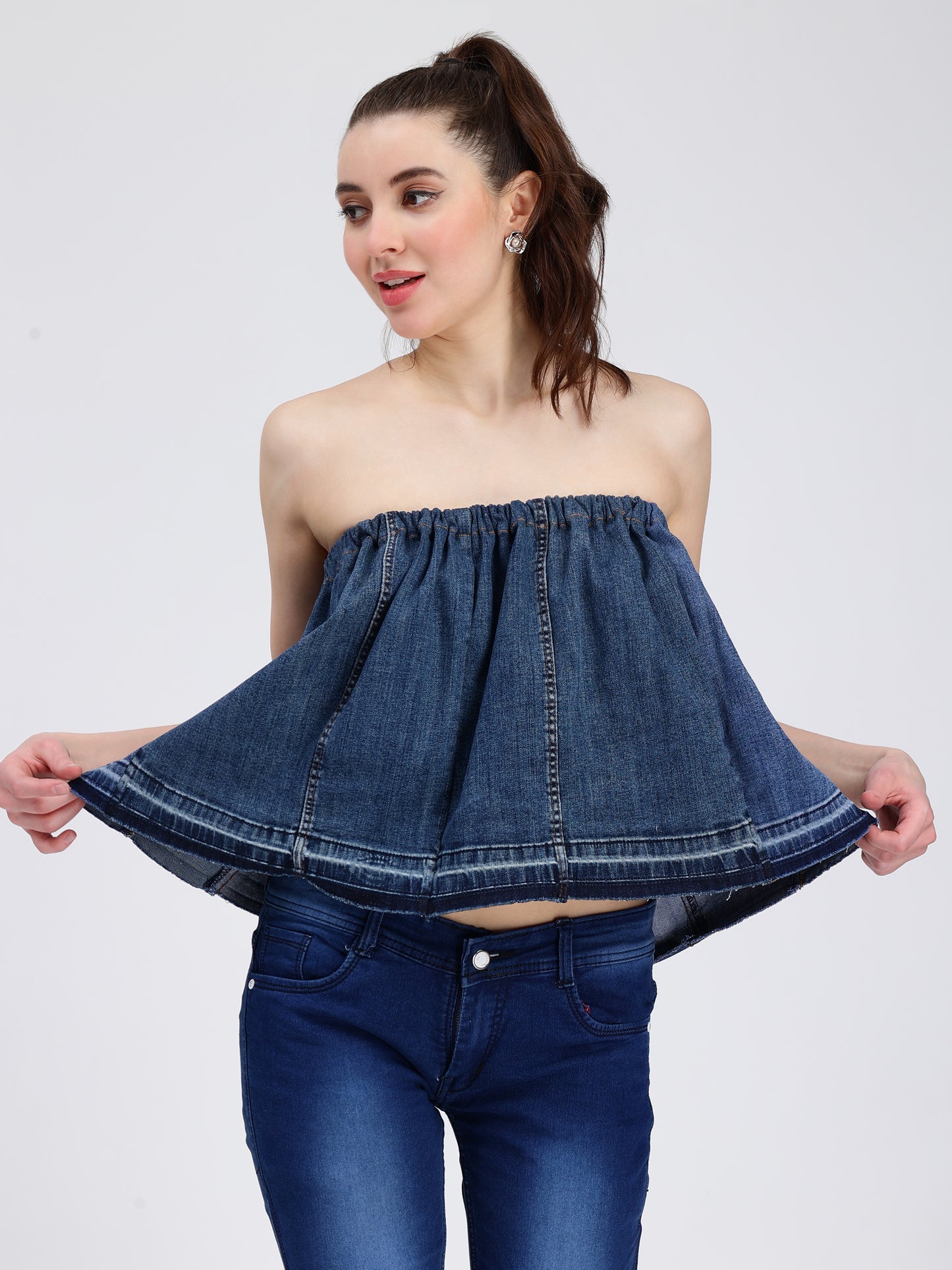 Tube Denim Top