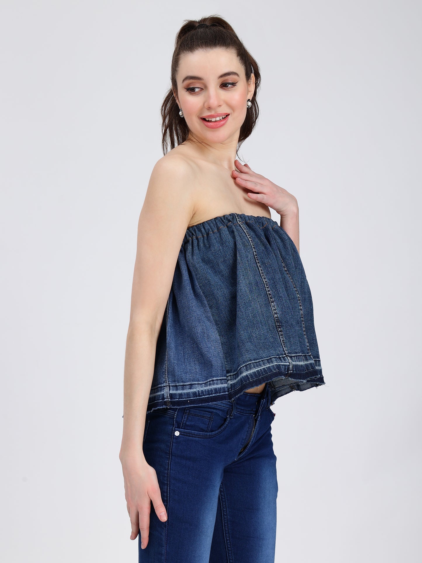 Tube Denim Top