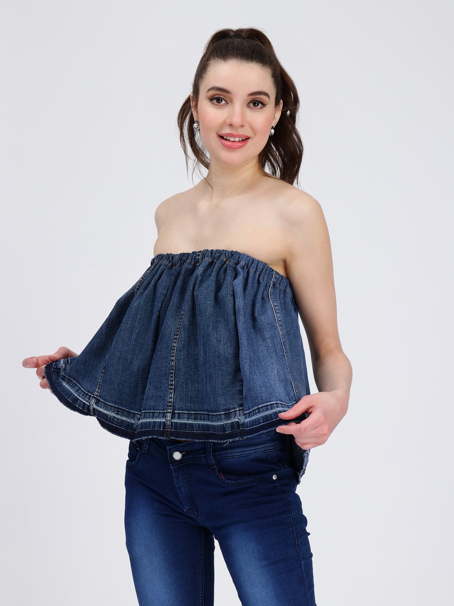 Tube Denim Top