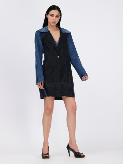 Denim Blazer Dress for Women