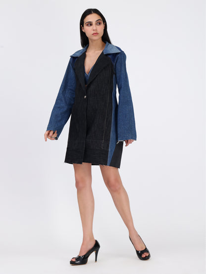 Denim Blazer Dress for Women