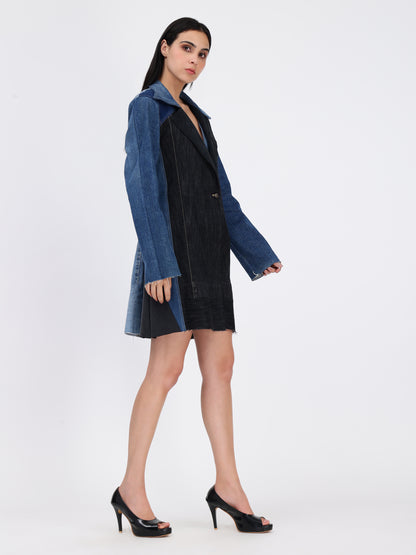 Denim Blazer Dress for Women