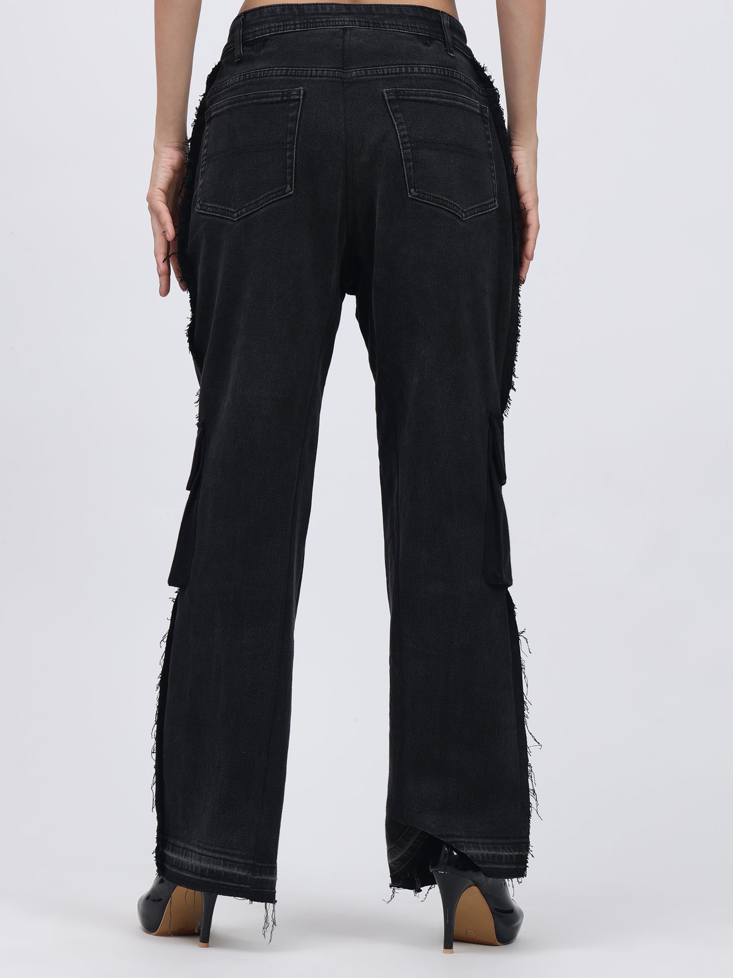 DENIM CARGO(BLACK)