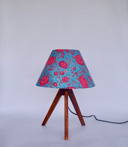 Vintage Floral Tripod Lamp