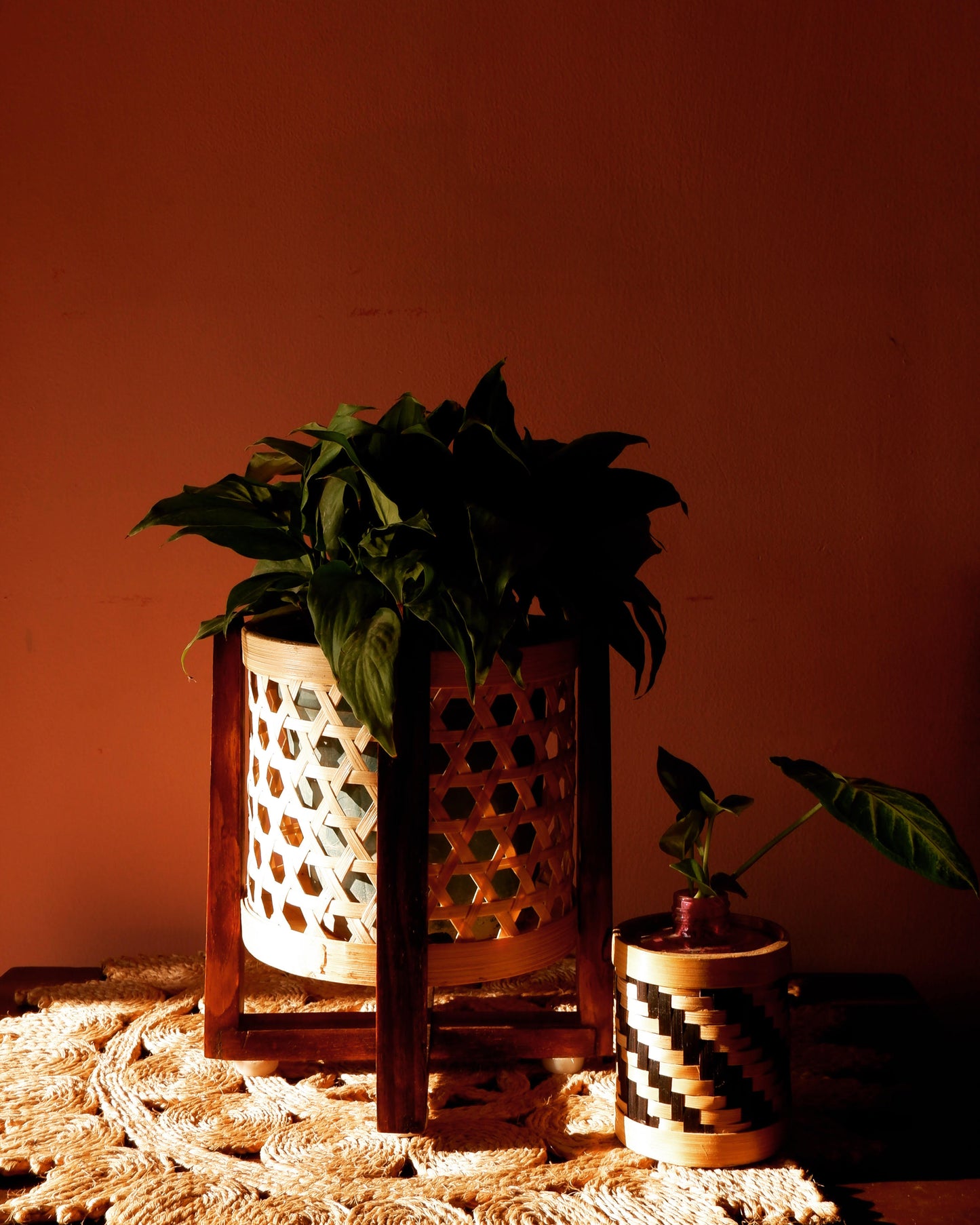 Classic Bamboo Star Weave Planter