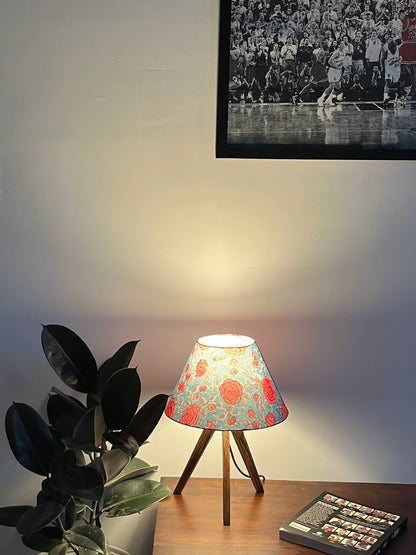 Vintage Floral Tripod Lamp