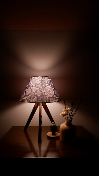 Tripod Lamp Blue Floral