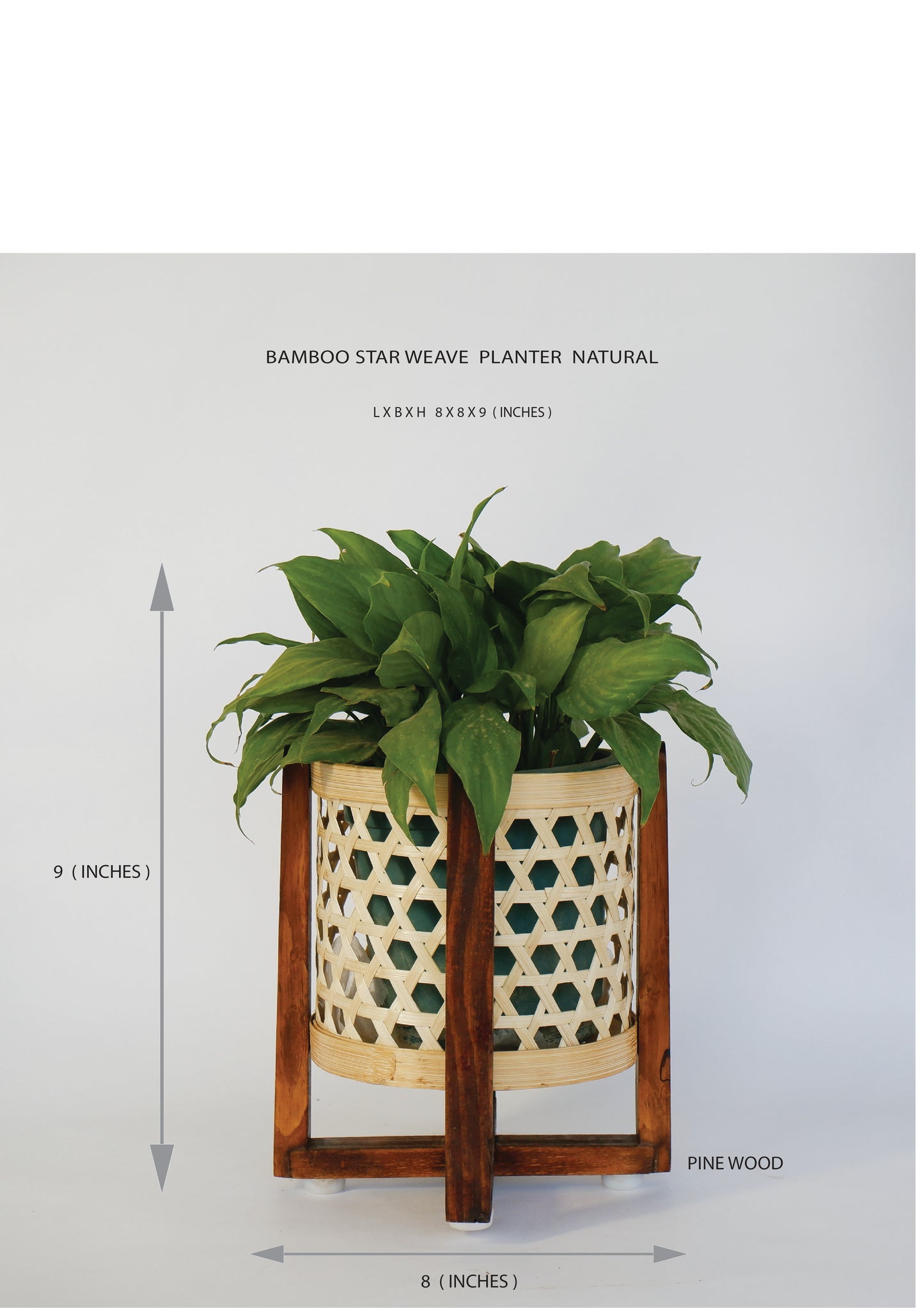 Classic Bamboo Star Weave Planter