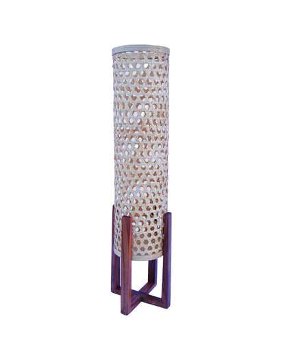 Bamboo Floor Lamp / Classic Star Weave